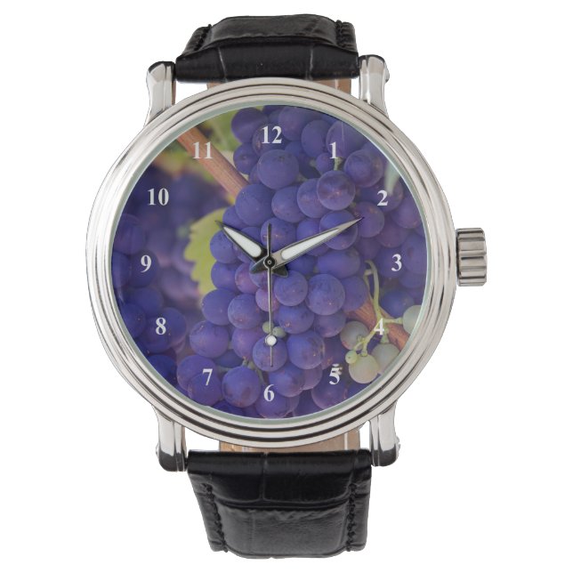 Big Bunch of Juicy Purple Grapes Watch (Front)