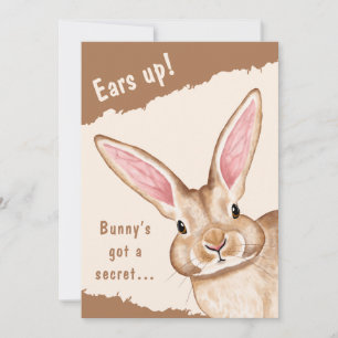 Big Bunny Ears Cute Kids' Easter Egg Hunt Invitation