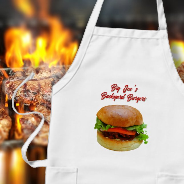 Big Burger Kitchen Apron For Guys (Creator Uploaded)