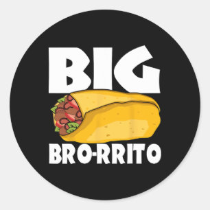 Big Burrito Mexican Food Cinco De Mayo  Classic Round Sticker