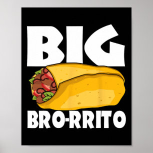 Big Burrito Mexican Food Cinco De Mayo Poster