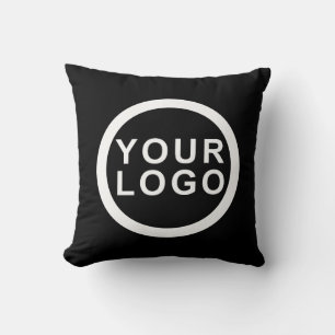 Big Business Company Logo Promotional Brand Black Cushion