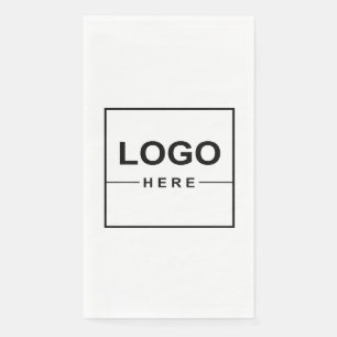 Big Business Logo Modern White Napkin