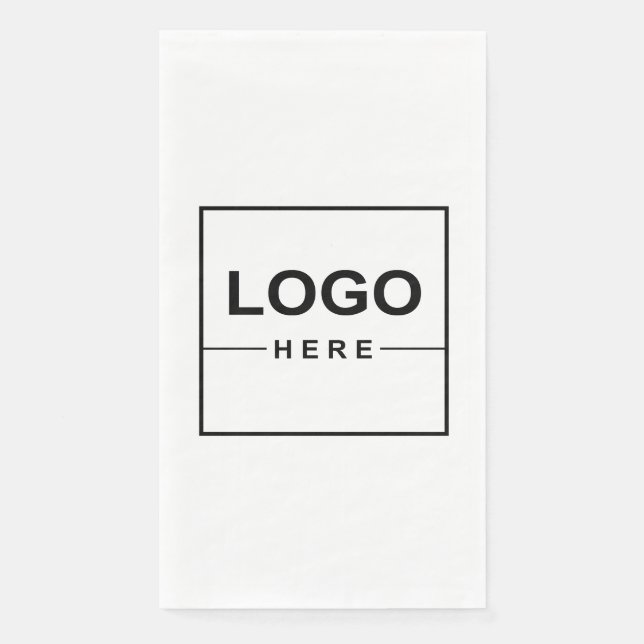 Big Business Logo Modern White Napkin (Front)