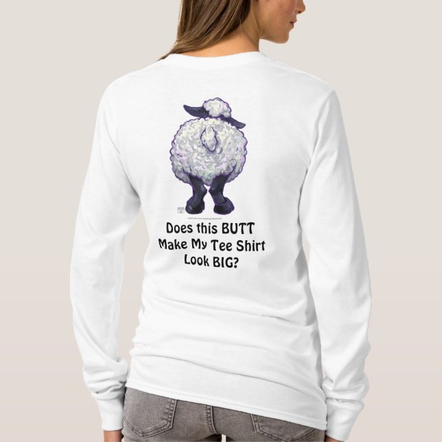 Big Butt Funny Sheep T-Shirts (Back)