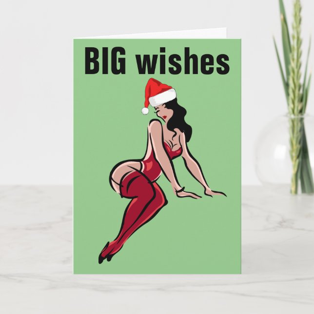 BIG BUTT GIRL ART CHRISTMAS CARDS (Front)