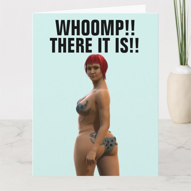 BIG BUTT GIRL OVERSIZED BIRTHDAY CARDS (Front)
