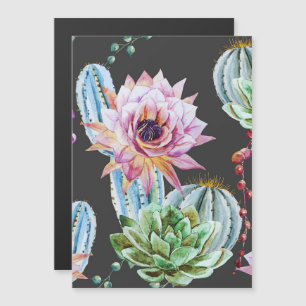 Big Cactus Pattern Magnetic Invitation