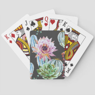 Big Cactus Pattern Playing Cards