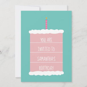 Big Cake Birthday Invitation