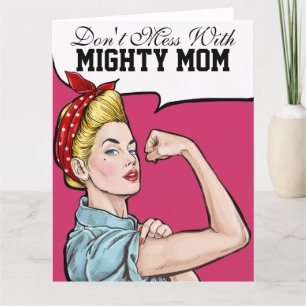 Big Card for Mighty Mum - See Inside and Back