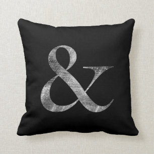 Big Caslon Medium White Letterpress Grain Cushion