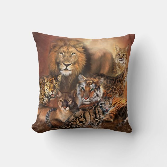 Big Cat Art Designer Pillow (Front)