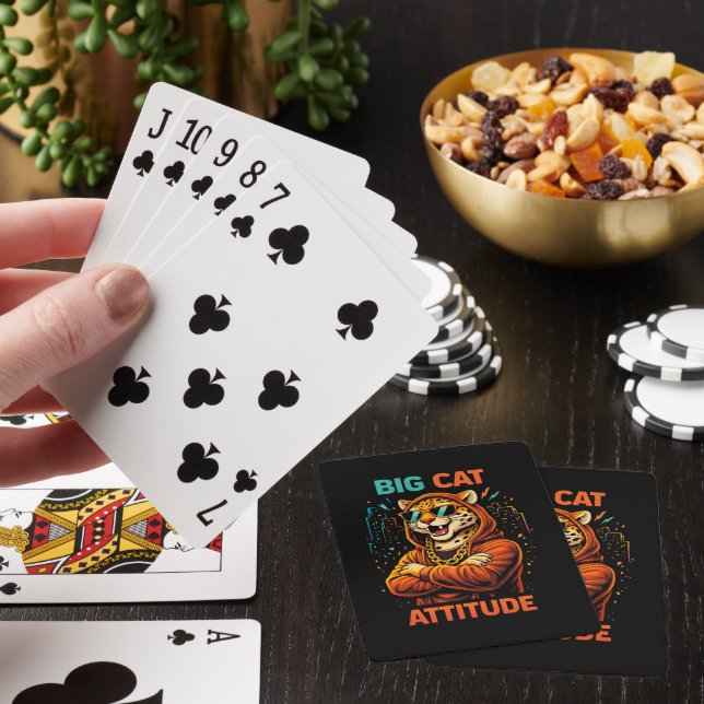 Big Cat Attitude Playing Cards (In Situ)