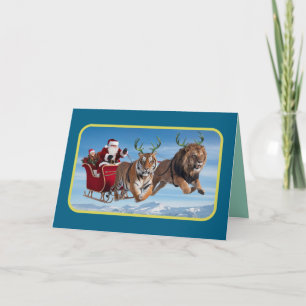 Big Cat Christmas Holiday Card