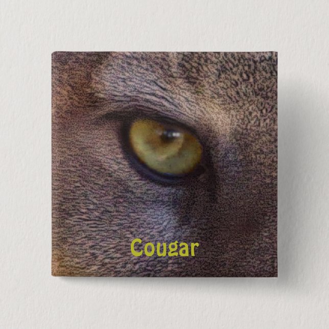 Big Cat Cougar Eye Wildlife-lovers Button (Front)