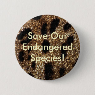 BIG CAT Endangered Species Series 6 Cm Round Badge