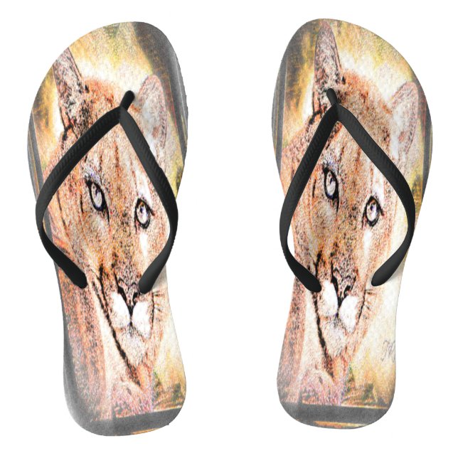 Big Cat Models: Cougars 01-02 Flip Flops (Footbed)