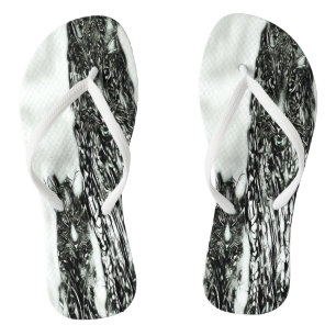 Big Cat Models: Magnified Snow Leopard & Cub 01-04 Flip Flops
