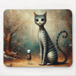 Big cat mouse mat