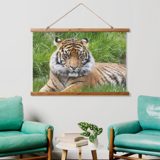 Big Cat Sumatran Tiger Photo Hanging Tapestry (Living Room)