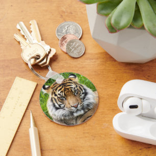 Big Cat Sumatran Tiger Photo Key Ring
