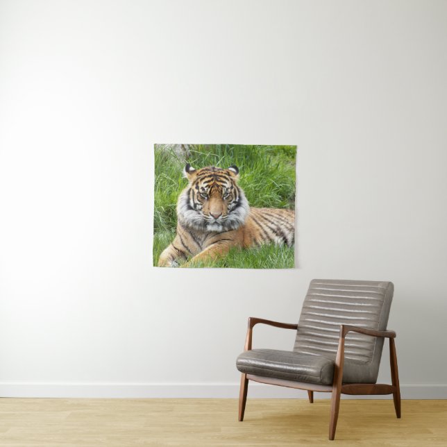 Big Cat Sumatran Tiger Photo Tapestry (In Situ (Horizontal))
