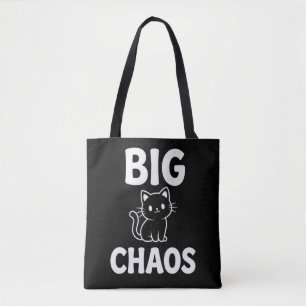 Big Chaos Cat Cute Black Cat Funny Cat Lover Tote Bag