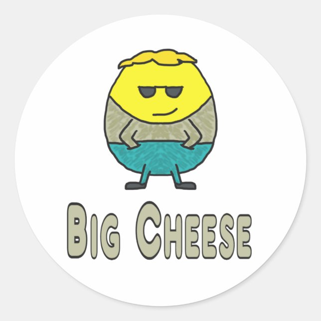 Big Cheese Classic Round Sticker (Front)