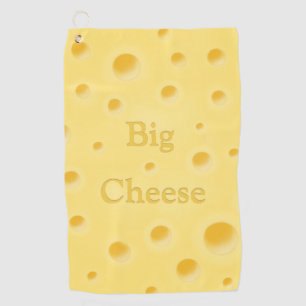 "Big Cheese" Creamy Yellow Cheese With Holes Golf Towel