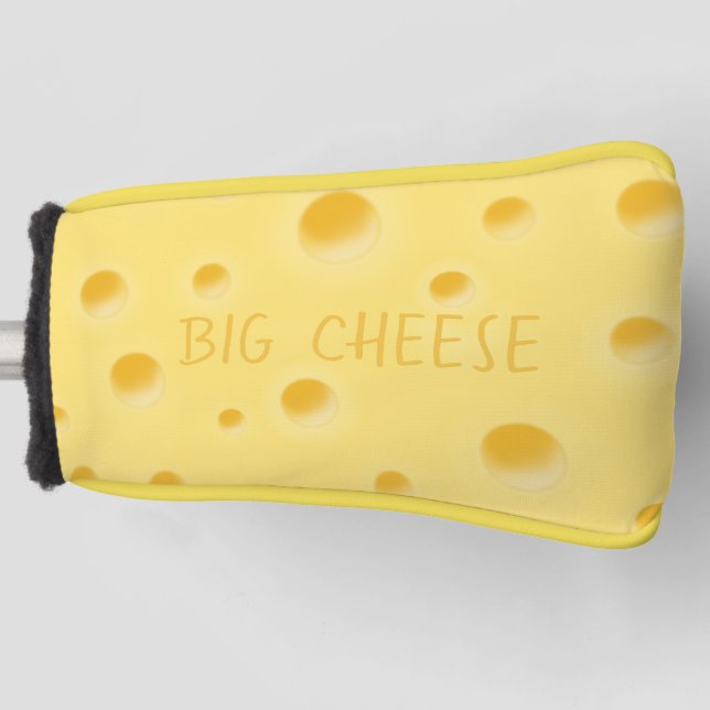"Big Cheese" Holey Swiss Cheese Funny Golf Head Cover (Front)