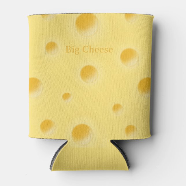 Big Cheese Holey Swiss Cheese Personalised Can Cooler (Front)