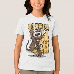 BIG CHEESE Quote – Fun Bold Humor and Confidence Tri-Blend Shirt