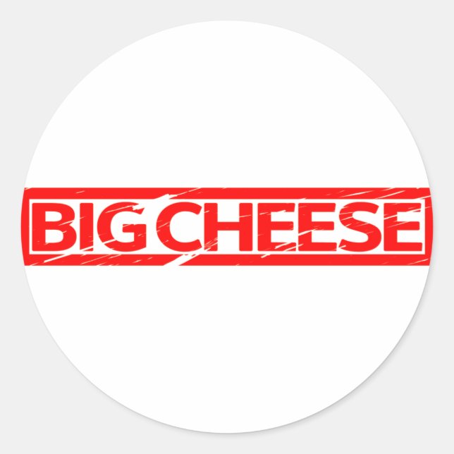 Big Cheese Stamp Classic Round Sticker (Front)