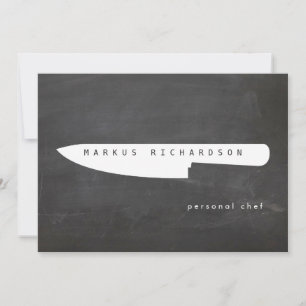 Big Chef Knife Logo 2 Chef, Catering Flat Notecard