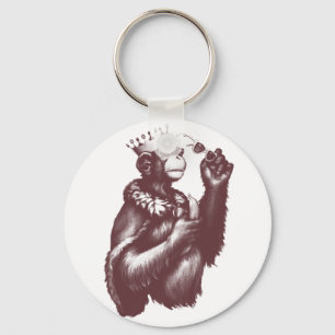 Big Chimpin' (Monochrome) Key Ring