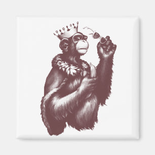 Big Chimpin' (Monochrome) Magnet