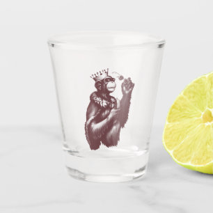 Big Chimpin' (Monochrome) Shot Glass