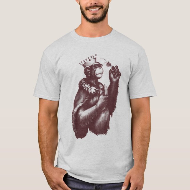 Big Chimpin' (Monochrome) T-Shirt (Front)