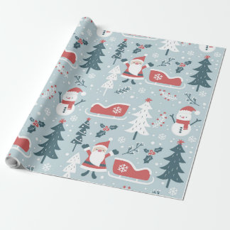 BIG Christmas Santa Claus Pattern Wrapping Paper