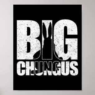 Big Chungus Meme Retro Vintage Distressed Video Ga Poster