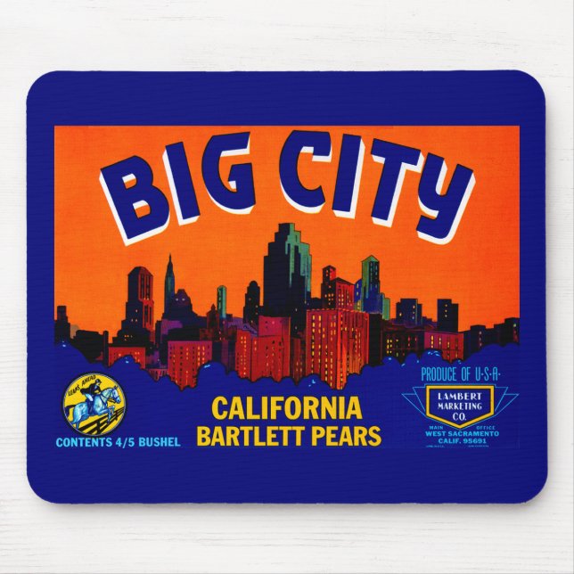 Big City Pears Mouse Mat (Front)
