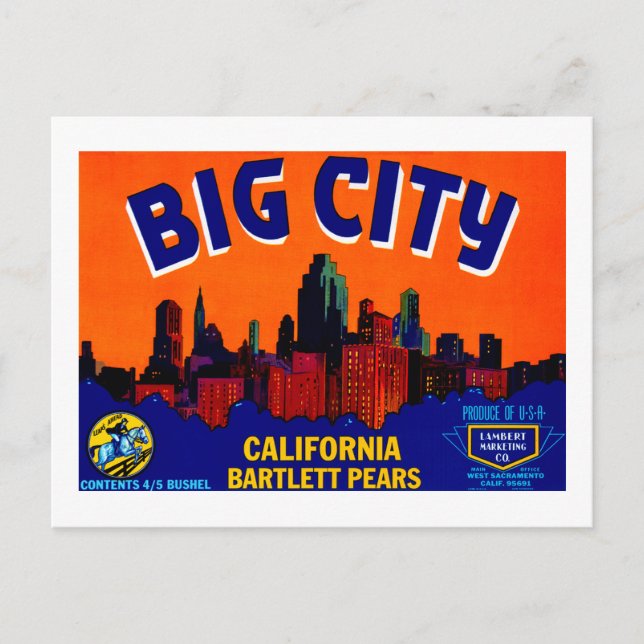 Big City Pears Postcard (Front)