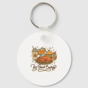 Big Ck Energy Leg Day Turkey Patchwork Funny Thank Key Ring