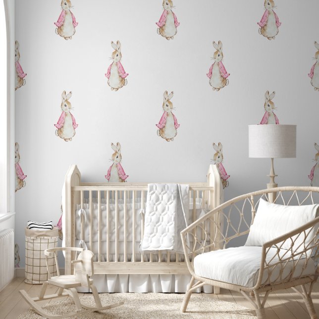 Big Classic Pink Peter the Rabbit Woodland Wallpaper (Kids)