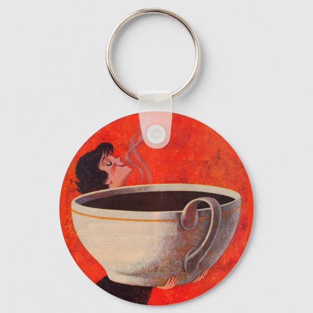 big coffee drinker key ring (Front)