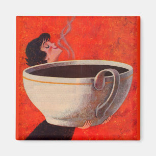 big coffee drinker magnet