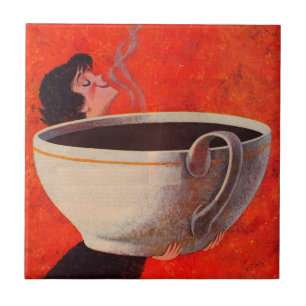 big coffee drinker tile
