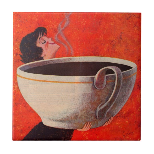 big coffee drinker tile (Front)
