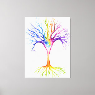 Big colorful neuronal tree canvas print